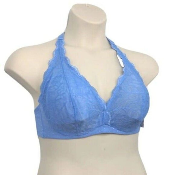 INC International Concepts Womens Bralette Bra U/W Yacht Blue Lace Size 2X NEW - Picture 8 of 10